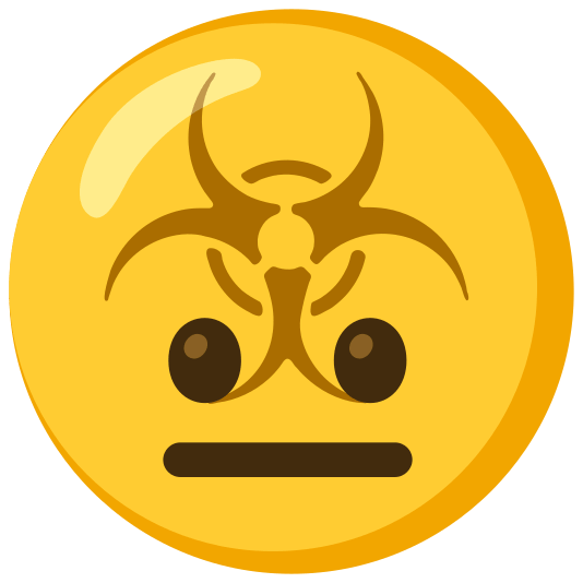 biohazard sign neutral face