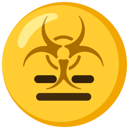 biohazard sign expressionless