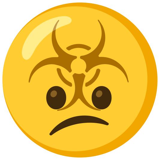 biohazard sign confused