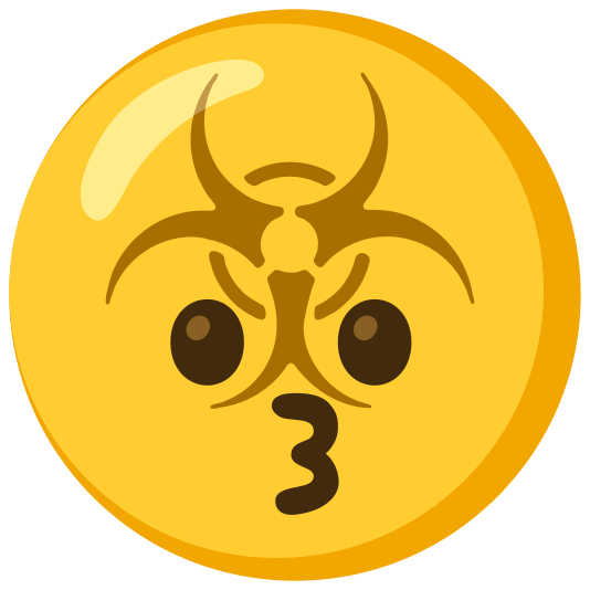 biohazard sign kissing