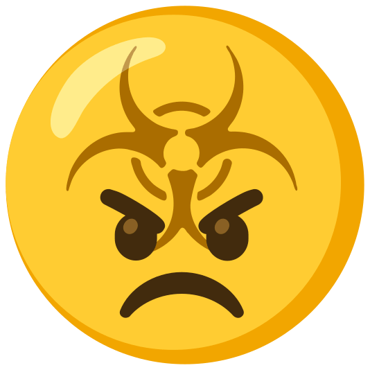 biohazard sign angry