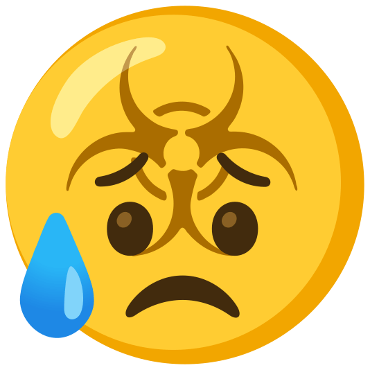 biohazard sign disappointed relieved