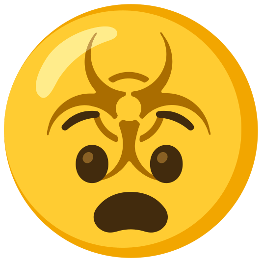 biohazard sign anguished