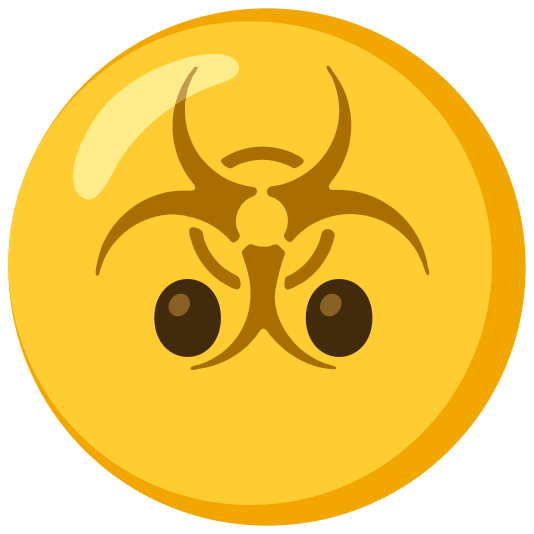 biohazard sign no mouth