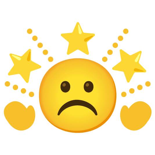 white frowning face star2