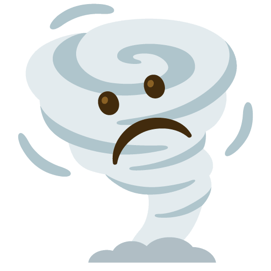 white frowning face tornado