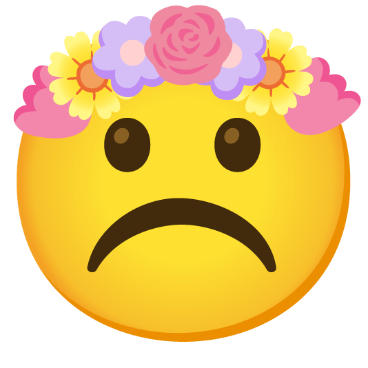 white frowning face tulip