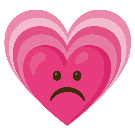 white frowning face heartpulse