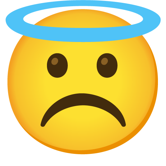 white frowning face innocent