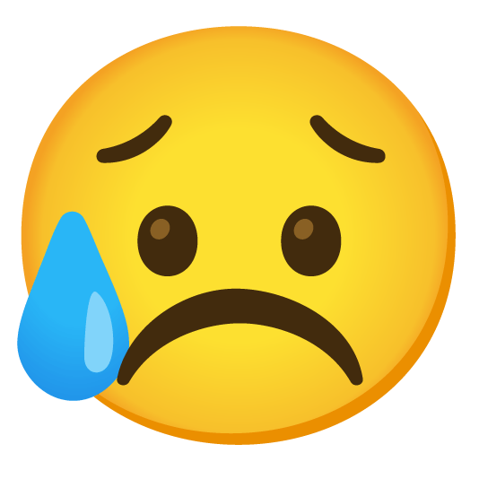 white frowning face disappointed relieved