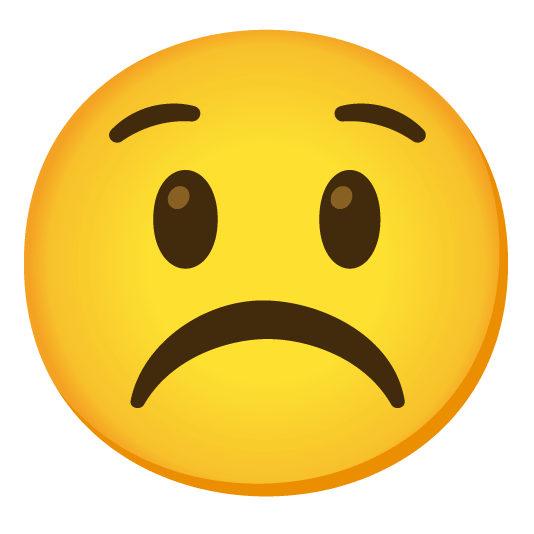 white frowning face astonished