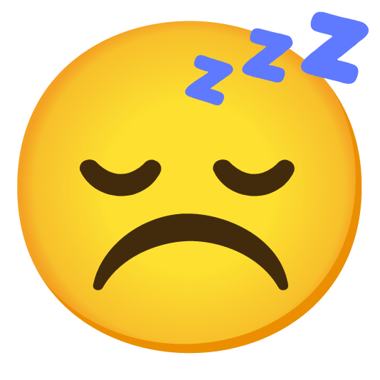 white frowning face sleeping