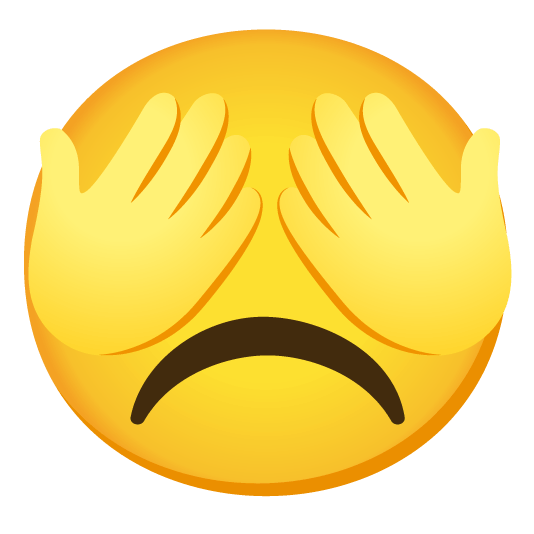 white frowning face see no evil