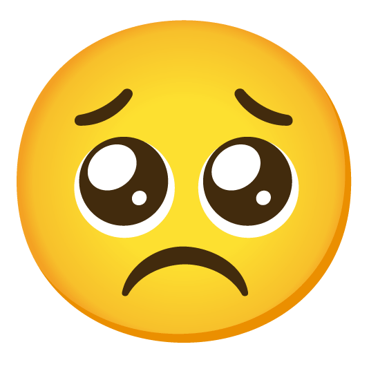 white frowning face pleading face
