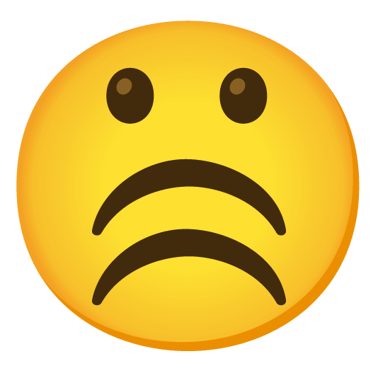 white frowning face white frowning face