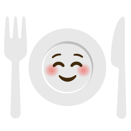 relaxed knife fork plate