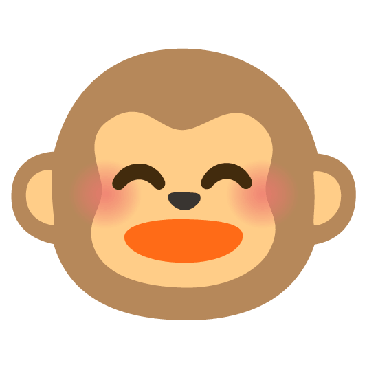 relaxed monkey face