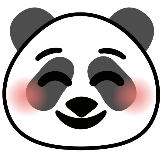 relaxed panda face
