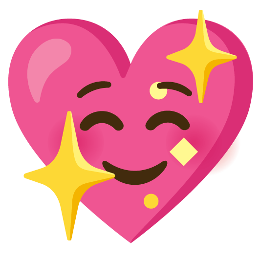 relaxed sparkling heart