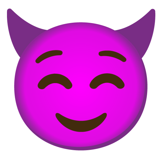 relaxed smiling imp