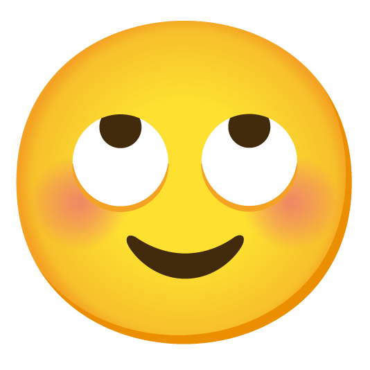 relaxed face with rolling eyes