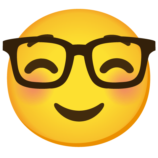 relaxed nerd face