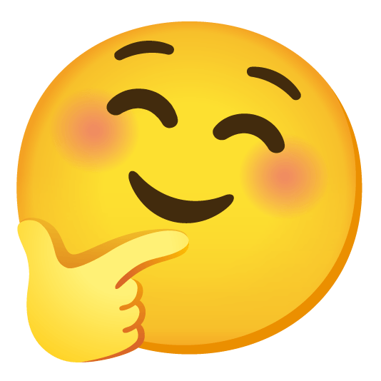 relaxed thinking face