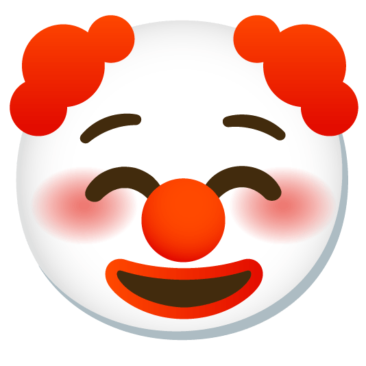 relaxed clown face