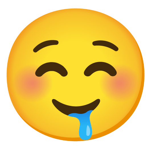 relaxed drooling face