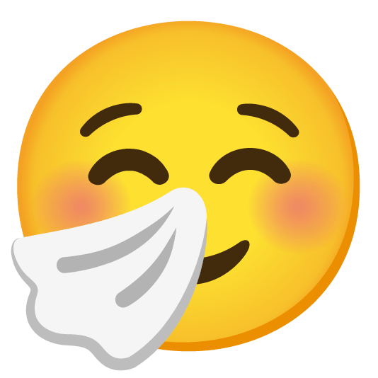 relaxed sneezing face