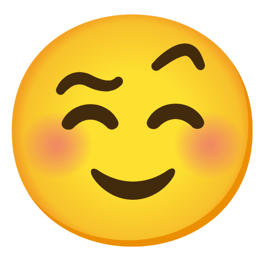 relaxed face with raised eyebrow