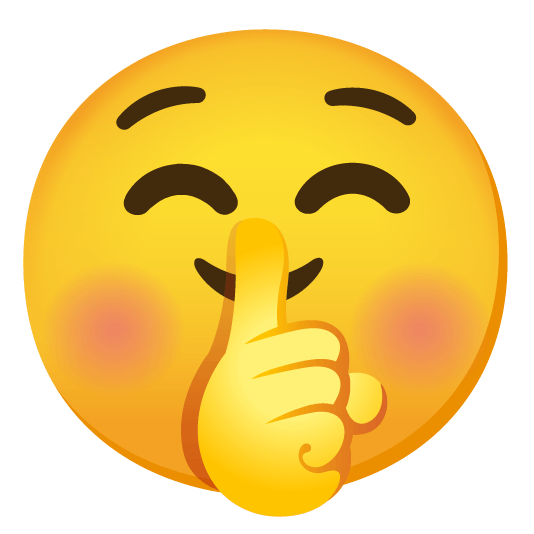 relaxed shushing face