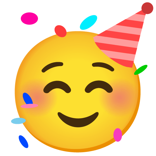 relaxed partying face