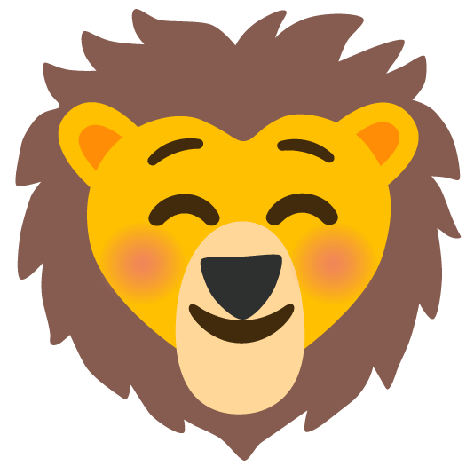 relaxed lion face