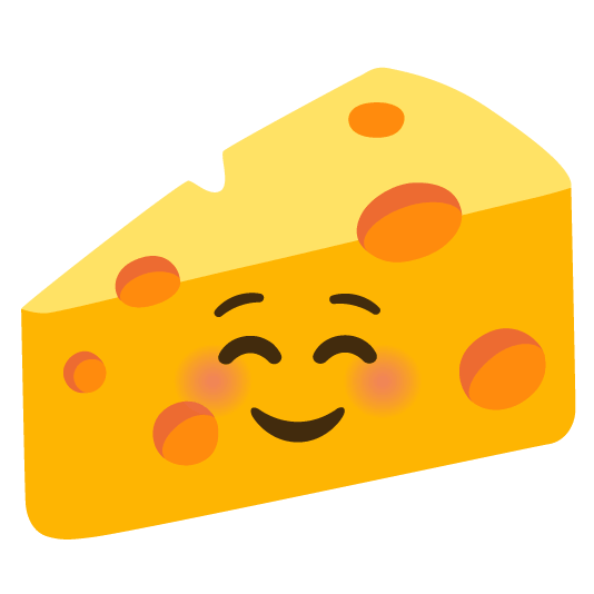 relaxed cheese wedge