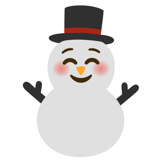 relaxed snowman without snow