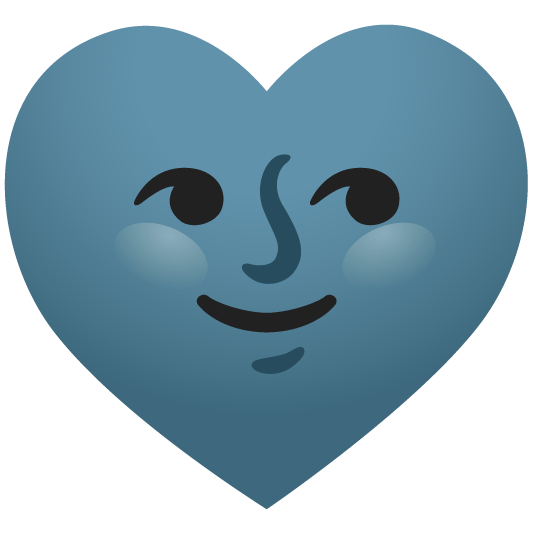 hearts new moon with face