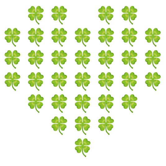 hearts four leaf clover