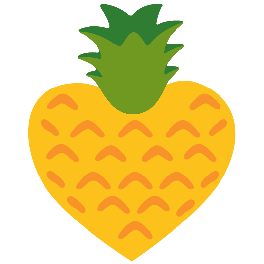 hearts pineapple