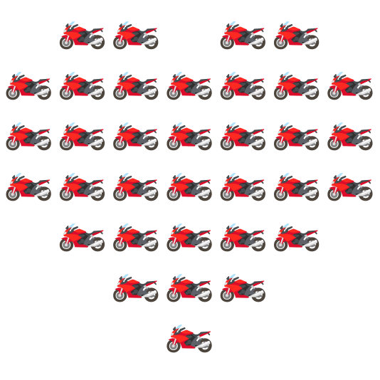 hearts racing motorcycle