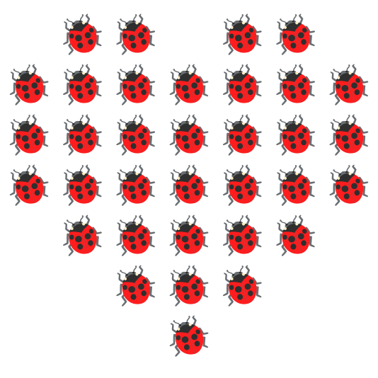 hearts ladybug