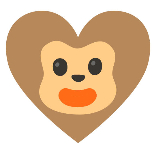 hearts monkey face