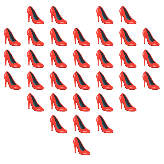 hearts high heel