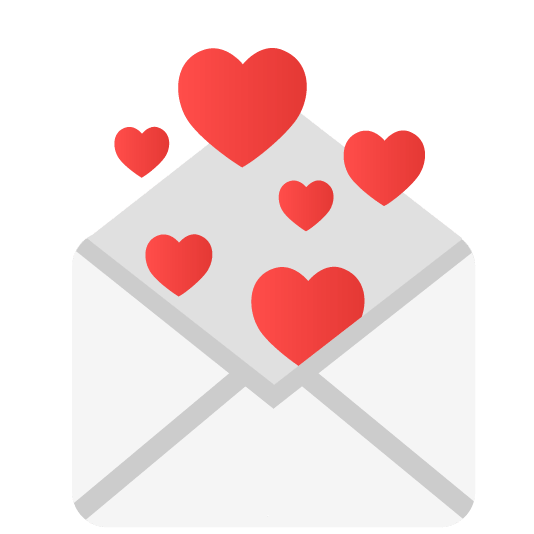 hearts love letter