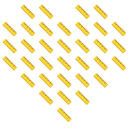hearts straight ruler