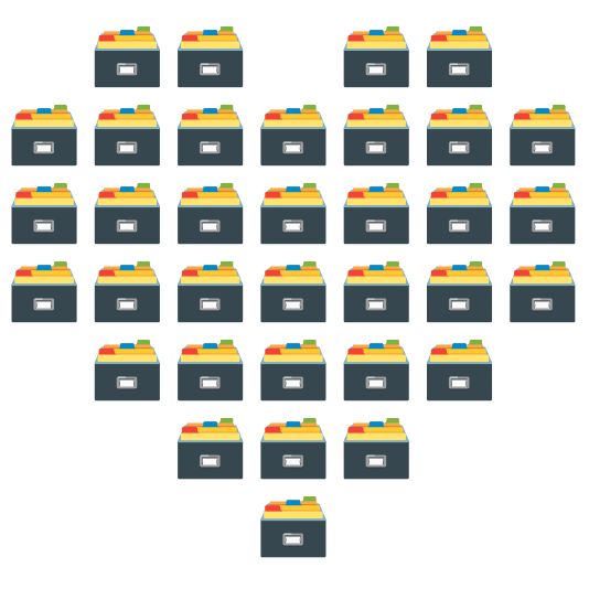 hearts card file box