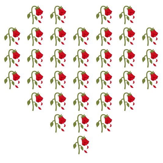 hearts wilted flower