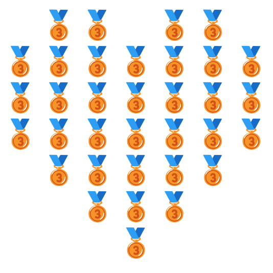 hearts third place medal