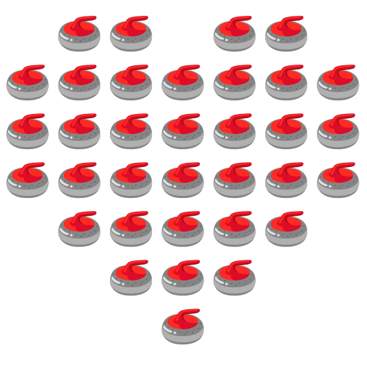 hearts curling stone