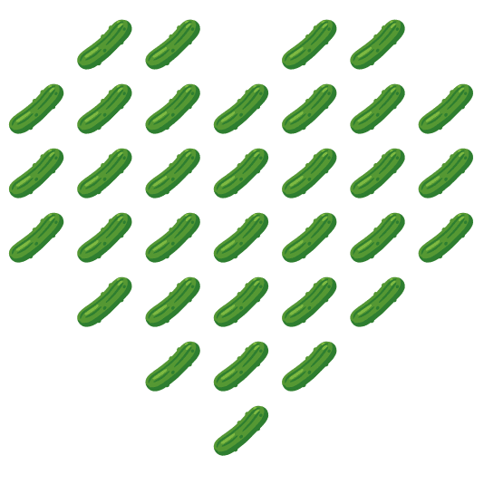 hearts cucumber